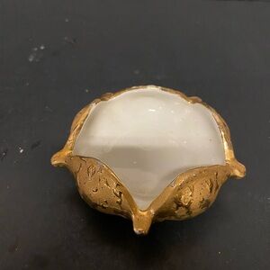 Vintage DIXXON Art Studios 2-K Gold Luster Mid -Century Trinket Box-